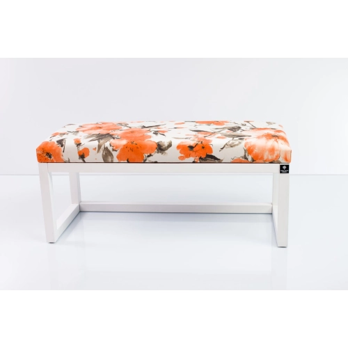 Ławka Pufa Tapicerowana Siedzisko Gładkie Marakesz Pomarańczowy LPG-2 Rozmiary od 50 cm do 200 cm