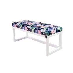 Ławka Pufa Tapicerowana Siedzisko Gładkie Akwarela Kwiaty Ptaki LPG-2 Rozmiary od 50 cm do 200 cm