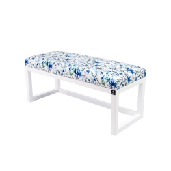 Ławka Pufa Tapicerowana Siedzisko Gładkie Kwiaty Malowane LPG-2 Rozmiary od 50 cm do 200 cm