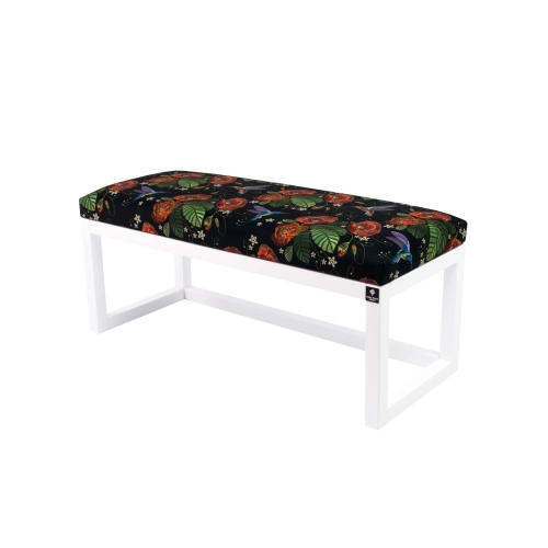 Ławka Pufa Tapicerowana Siedzisko Gładkie Liście Maki Koliber LPG-2 Rozmiary od 50 cm do 200 cm