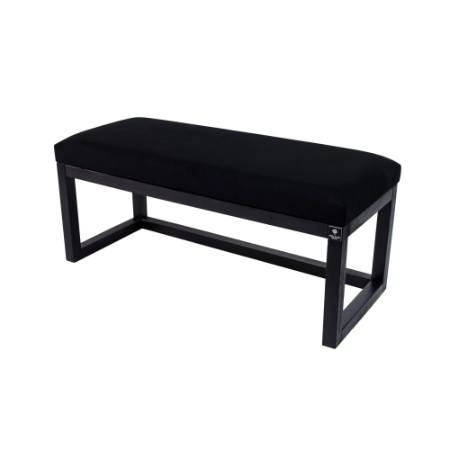 Ławka Pufa Tapicerowana Siedzisko Gładkie Czarny LPG-2 Rozmiary od 50 cm do 200 cm
