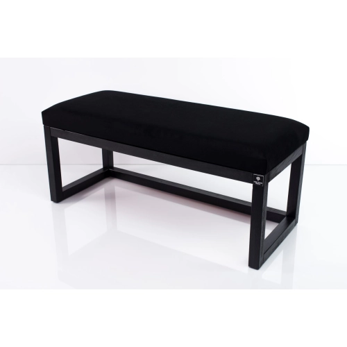 Ławka Pufa Tapicerowana Siedzisko Gładkie Czarny LPG-2 Rozmiary od 50 cm do 200 cm