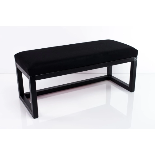 Ławka Pufa Tapicerowana Siedzisko Gładkie Czarny LPG-2 Rozmiary od 50 cm do 200 cm