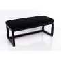 Ławka Pufa Tapicerowana Siedzisko Gładkie Czarny LPG-2 Rozmiary od 50 cm do 200 cm