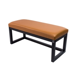 Ławka Pufa Tapicerowana Siedzisko Gładkie Ekoskóra Brązowa LPG-2 Rozmiary od 50 cm do 200 cm