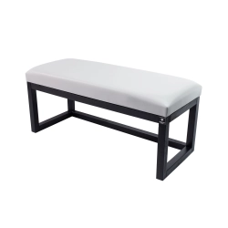 Ławka Pufa Tapicerowana Siedzisko Gładkie Ekoskóra Popiel LPG-2 Rozmiary od 50 cm do 200 cm