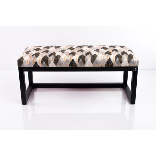 Ławka Pufa Tapicerowana Siedzisko Gładkie Ażurowe Liście LPG-2 Rozmiary od 50 cm do 200 cm