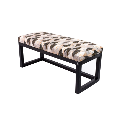 Ławka Pufa Tapicerowana Siedzisko Gładkie Ażurowe Liście LPG-2 Rozmiary od 50 cm do 200 cm