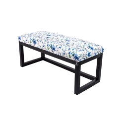Ławka Pufa Tapicerowana Siedzisko Gładkie Kwiaty Malowane LPG-2 Rozmiary od 50 cm do 200 cm