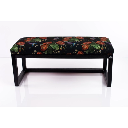 Ławka Pufa Tapicerowana Siedzisko Gładkie Liście Maki Koliber LPG-2 Rozmiary od 50 cm do 200 cm