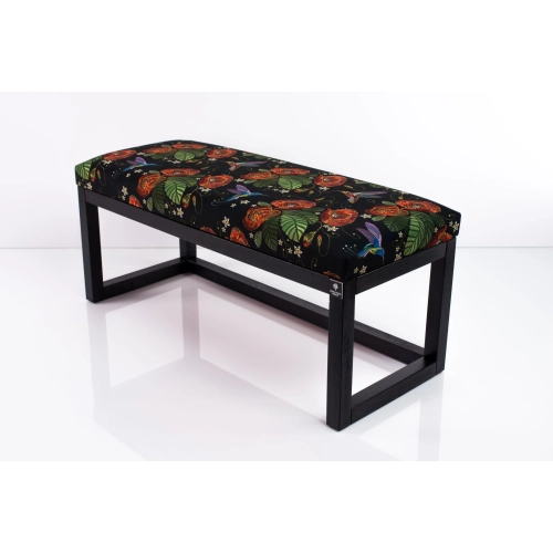 Ławka Pufa Tapicerowana Siedzisko Gładkie Liście Maki Koliber LPG-2 Rozmiary od 50 cm do 200 cm