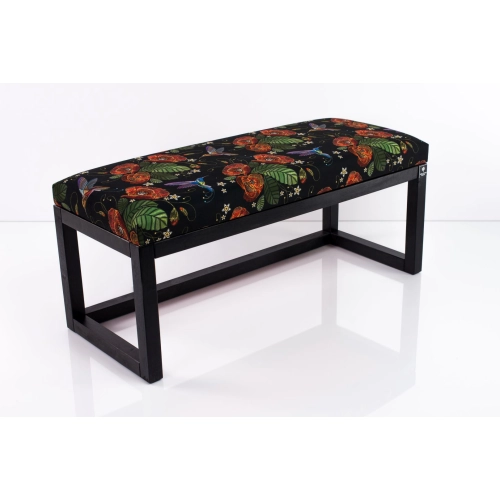 Ławka Pufa Tapicerowana Siedzisko Gładkie Liście Maki Koliber LPG-2 Rozmiary od 50 cm do 200 cm