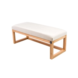 Ławka Pufa Tapicerowana Siedzisko Gładkie Biały LPG-2 Rozmiary od 50 cm do 200 cm