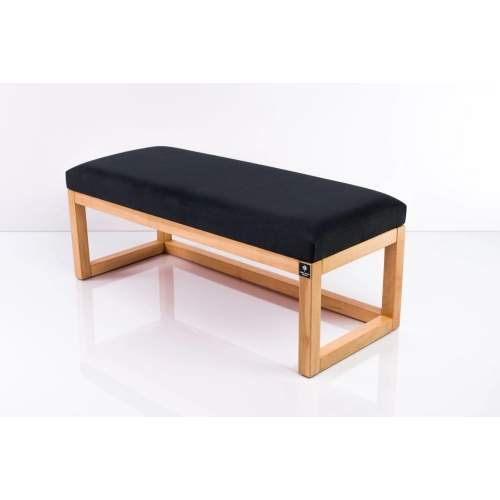 Ławka Pufa Tapicerowana Siedzisko Gładkie Czarny LPG-2 Rozmiary od 50 cm do 200 cm