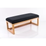 Ławka Pufa Tapicerowana Siedzisko Gładkie Czarny LPG-2 Rozmiary od 50 cm do 200 cm