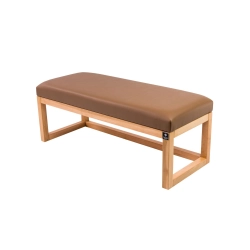 Ławka Pufa Tapicerowana Siedzisko Gładkie Ekoskóra Brązowa LPG-2 Rozmiary od 50 cm do 200 cm