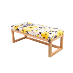 Ławka Pufa Tapicerowana Siedzisko Gładkie Marakesz Żółty LPG-2 Rozmiary od 50 cm do 200 cm
