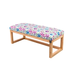 Ławka Pufa Tapicerowana Siedzisko Gładkie Kwiaty Łowieckie LPG-2 Rozmiary od 50 cm do 200 cm