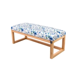 Ławka Pufa Tapicerowana Siedzisko Gładkie Kwiaty Malowane LPG-2 Rozmiary od 50 cm do 200 cm