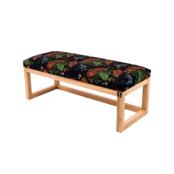 Ławka Pufa Tapicerowana Siedzisko Gładkie Liście Maki Koliber LPG-2 Rozmiary od 50 cm do 200 cm