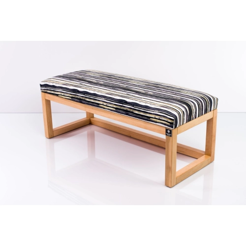 Ławka Pufa Tapicerowana Siedzisko Gładkie Malowane Paski LPG-2 Rozmiary od 50 cm do 200 cm