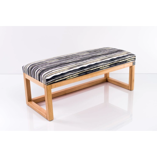 Ławka Pufa Tapicerowana Siedzisko Gładkie Malowane Paski LPG-2 Rozmiary od 50 cm do 200 cm