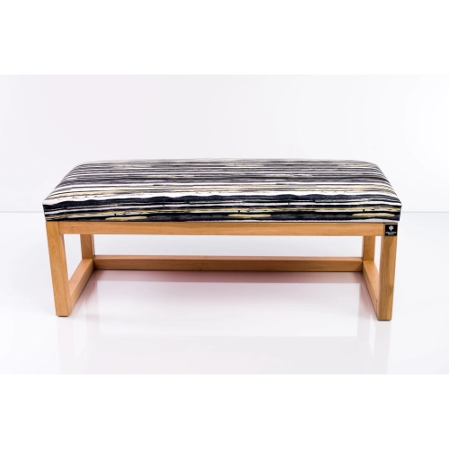 Ławka Pufa Tapicerowana Siedzisko Gładkie Malowane Paski LPG-2 Rozmiary od 50 cm do 200 cm