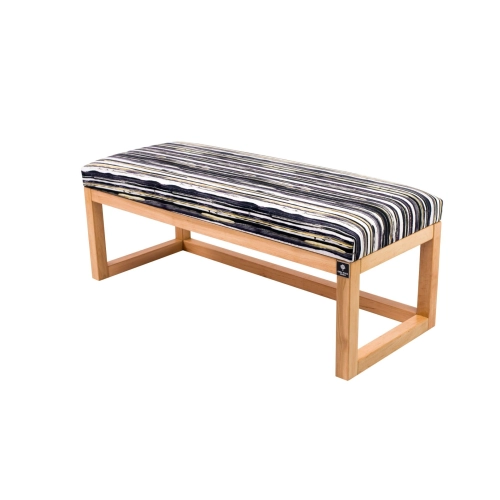 Ławka Pufa Tapicerowana Siedzisko Gładkie Malowane Paski LPG-2 Rozmiary od 50 cm do 200 cm