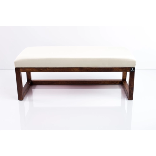 Ławka Pufa Tapicerowana Siedzisko Gładkie Biały LPG-2 Rozmiary od 50 cm do 200 cm