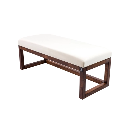 Ławka Pufa Tapicerowana Siedzisko Gładkie Biały LPG-2 Rozmiary od 50 cm do 200 cm