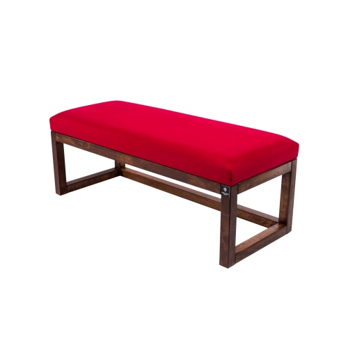Ławka Pufa Tapicerowana Siedzisko Gładkie Czerwony LPG-2 Rozmiary od 50 cm do 200 cm