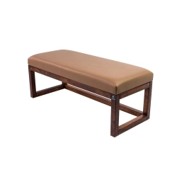 Ławka Pufa Tapicerowana Siedzisko Gładkie Ekoskóra Brązowa LPG-2 Rozmiary od 50 cm do 200 cm