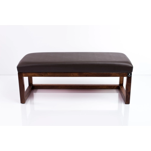 Ławka Pufa Tapicerowana Siedzisko Gładkie Ekoskóra Brązowy LPG-2 Rozmiary od 50 cm do 200 cm