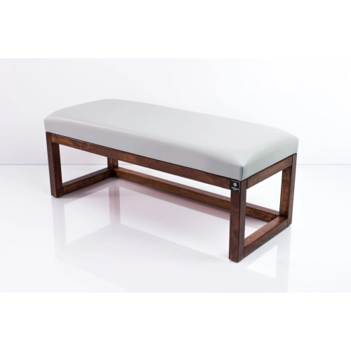 Ławka Pufa Tapicerowana Siedzisko Gładkie Ekoskóra Popiel LPG-2 Rozmiary od 50 cm do 200 cm