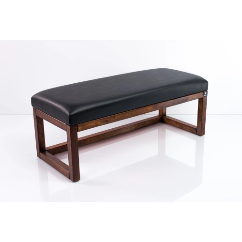 Ławka Pufa Tapicerowana Siedzisko Gładkie Ekoskóra Czarny LPG-2 Rozmiary od 50 cm do 200 cm