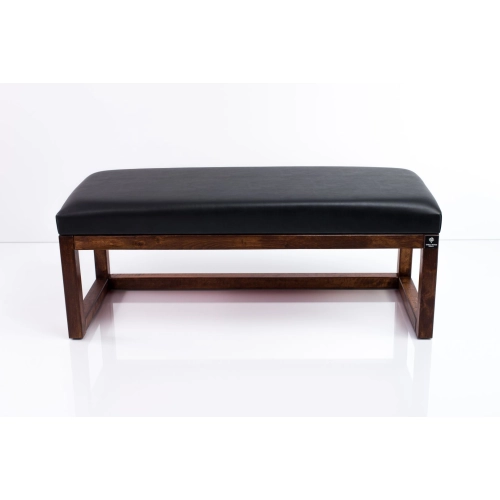 Ławka Pufa Tapicerowana Siedzisko Gładkie Ekoskóra Czarny LPG-2 Rozmiary od 50 cm do 200 cm