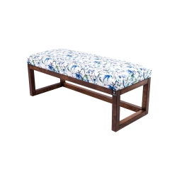 Ławka Pufa Tapicerowana Siedzisko Gładkie Kwiaty Malowane LPG-2 Rozmiary od 50 cm do 200 cm