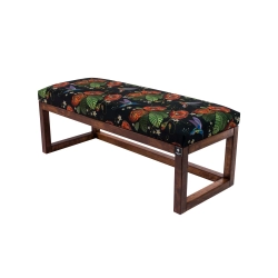 Ławka Pufa Tapicerowana Siedzisko Gładkie Liście Maki Koliber LPG-2 Rozmiary od 50 cm do 200 cm