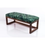 Ławka Pufa Tapicerowana Siedzisko Gładkie Liście Tropikalne LPG-2 Rozmiary od 50 cm do 200 cm