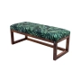 Ławka Pufa Tapicerowana Siedzisko Gładkie Liście Tropikalne LPG-2 Rozmiary od 50 cm do 200 cm