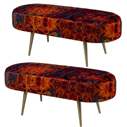 Ławka Pufa Tapicerowana Siedzisko Gładkie Lawa 01 LPG-2001 Rozmiary od 80 cm do 150 cm