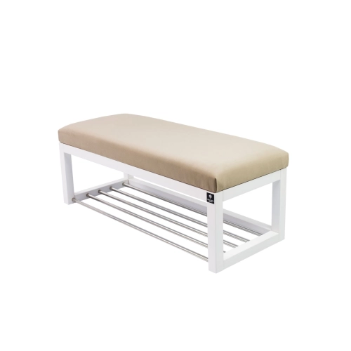 Ławka Pufa Tapicerowana Siedzisko Gładkie Beż LPG-4 Rozmiary od 50 cm do 200 cm