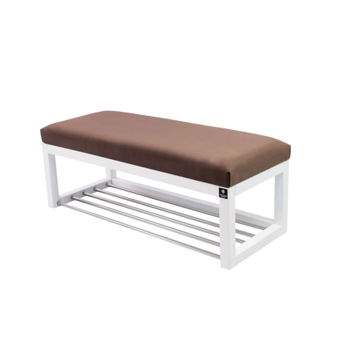 Ławka Pufa Tapicerowana Siedzisko Gładkie Brązowy LPG-4 Rozmiary od 50 cm do 200 cm