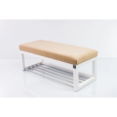 Ławka Pufa Tapicerowana Siedzisko Gładkie Cappuccino LPG-4 Rozmiary od 50 cm do 200 cm