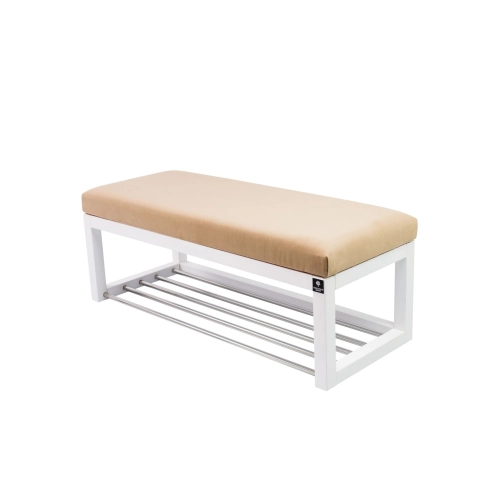 Ławka Pufa Tapicerowana Siedzisko Gładkie Cappuccino LPG-4 Rozmiary od 50 cm do 200 cm