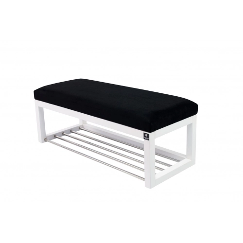 Ławeczka Pufa Tapicerowana Siedzisko Gładkie Czarny LPG-4 Rozmiary od 50 cm do 200 cm