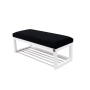 Ławeczka Pufa Tapicerowana Siedzisko Gładkie Czarny LPG-4 Rozmiary od 50 cm do 200 cm
