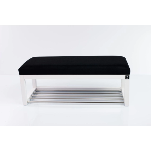 Ławeczka Pufa Tapicerowana Siedzisko Gładkie Czarny LPG-4 Rozmiary od 50 cm do 200 cm