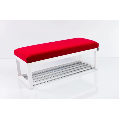 Ławka Pufa Tapicerowana Siedzisko Gładkie Czerwony LPG-4 Rozmiary od 50 cm do 200 cm
