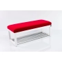 Ławka Pufa Tapicerowana Siedzisko Gładkie Czerwony LPG-4 Rozmiary od 50 cm do 200 cm